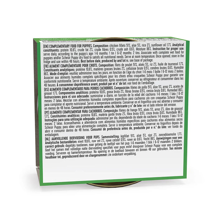 Schesir Dog tin 150g - Chicken with Aloe Puppy