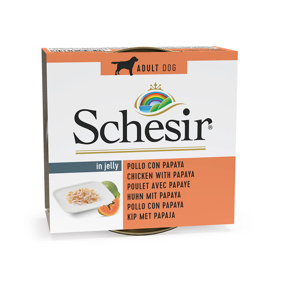 Schesir Dog tin 150g - Chicken with Papaya