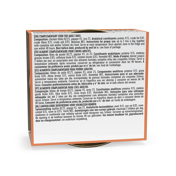 Schesir Dog tin 150g - Chicken with Papaya
