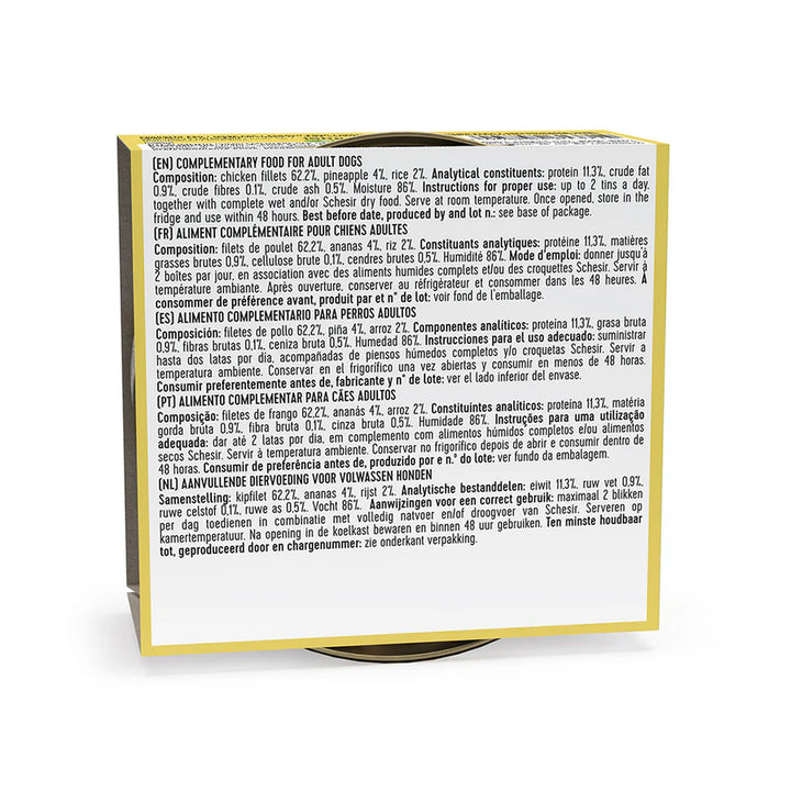 Schesir Dog tin 150g - Chicken &amp; Pineapple