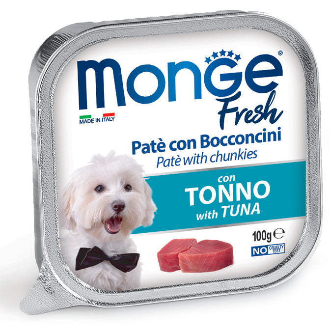 Monge Dog Fresh wet foil Pate &amp; Chucks 100g - Tuna