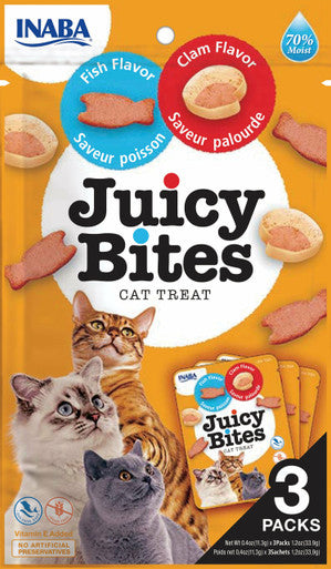 Inaba Juicy Bites cat treats - Fish & Clam