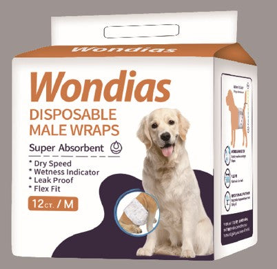 Wondias Disposable Male Dog Diaper (with indicator)