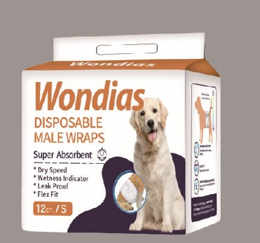 Wondias Disposable Male Dog Diaper (with indicator)