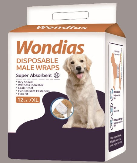 Wondias Disposable Male Dog Diaper (with indicator)