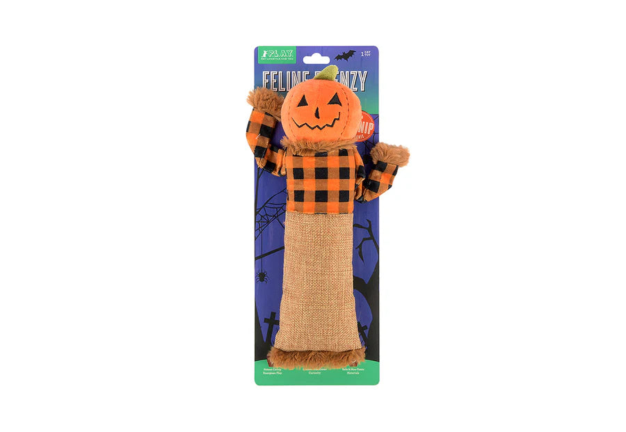 Feline Frenzy Halloween Kicker Scaredy Crow Cat Toy