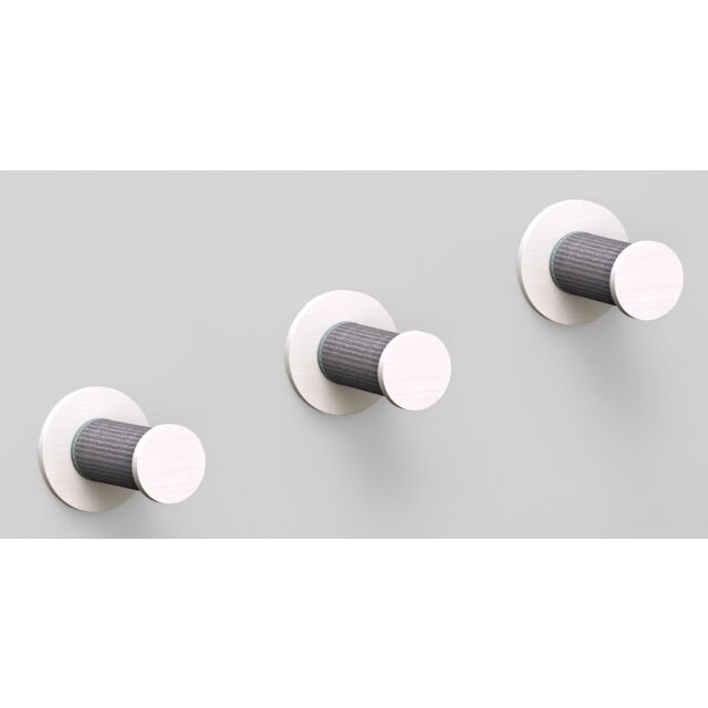49962 Wall set 3 3 steps, 3 x diam. 18 x 22 cm, white/grey