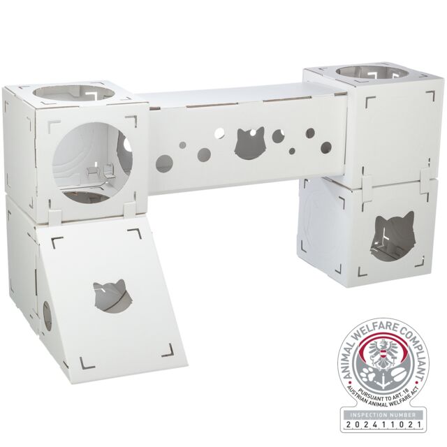 48061 Finca Felice cat furniture, cardboard, 125 x62 x62 cm, white