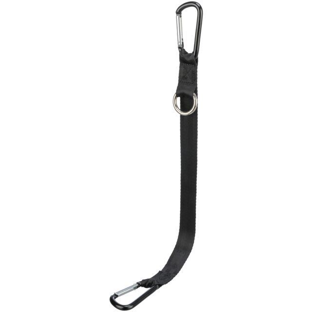 Universal belt strap, karabiner, XS–S: 30 cm/25 mm, black