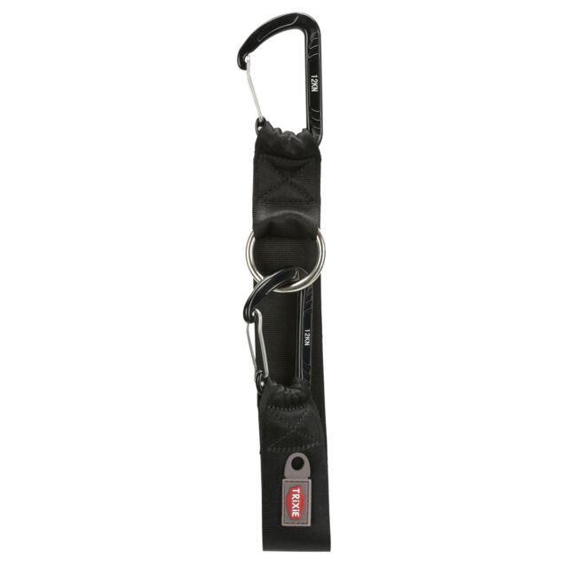 Universal belt strap, karabiner, XS–S: 30 cm/25 mm, black