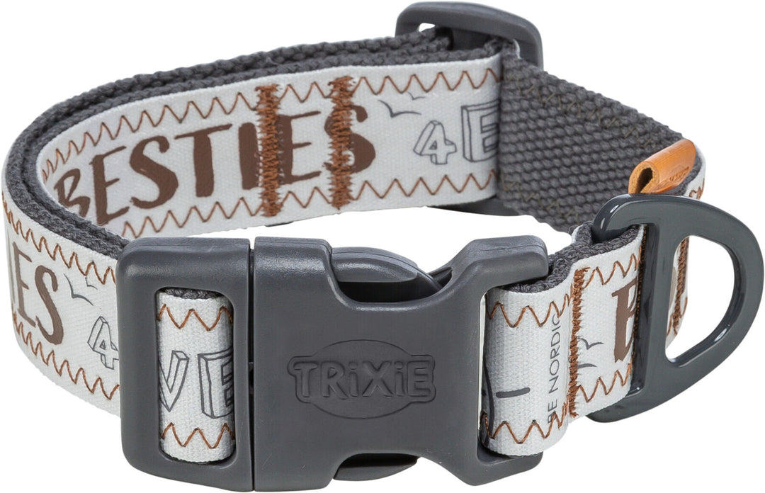 BE NORDIC collar, extra wide, XS–S: 25–36 cm/25 mm, grey