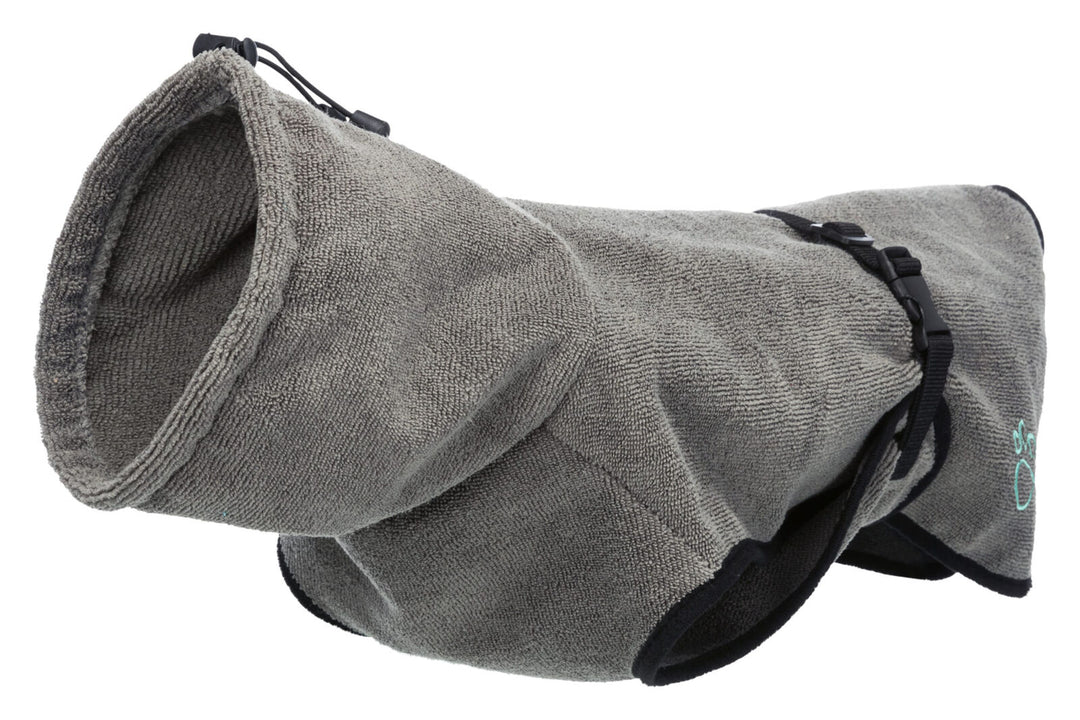 Bathrobe for dogs, terry cloth, grey