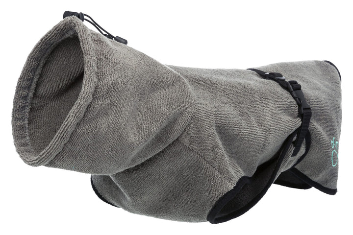 Bathrobe for dogs, terry cloth, grey
