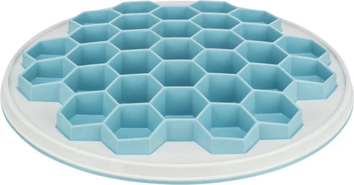 25039 Hive Slow Feeding plate plastic/TRP/TPE, 30 cm, grey/blue