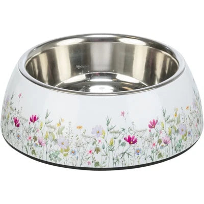 25312 - Stainless steel bowl with Floral Design, 0.75l/22cm