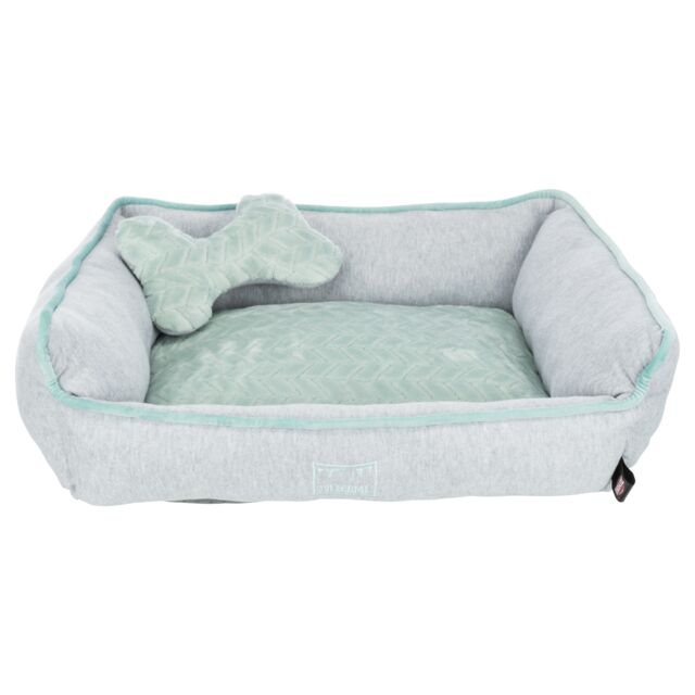 Junior bed, square, 50 ? 40 cm, grey/mint