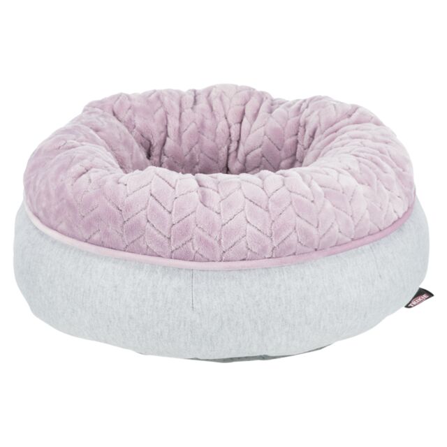 Junior bed, round, Diam 40 cm, light grey/light lilac