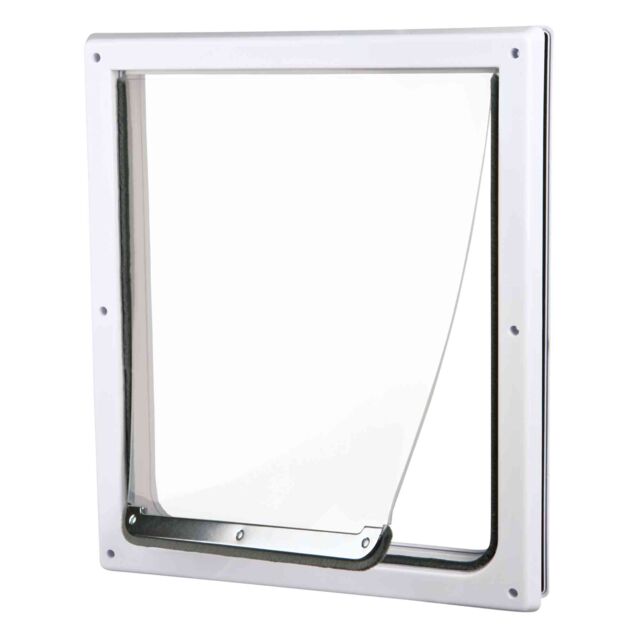 Dog flap, 2 ways, M-XL: 39 x 45 cm, white - 63879