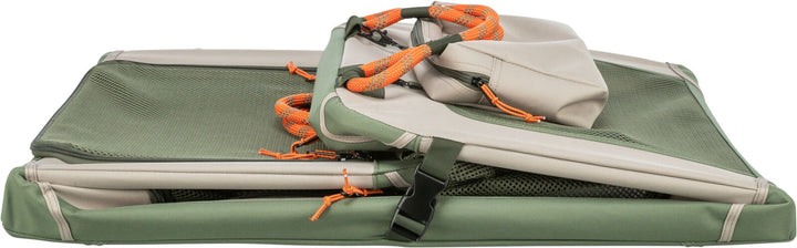 Comfy soft kennel, olive green/beige