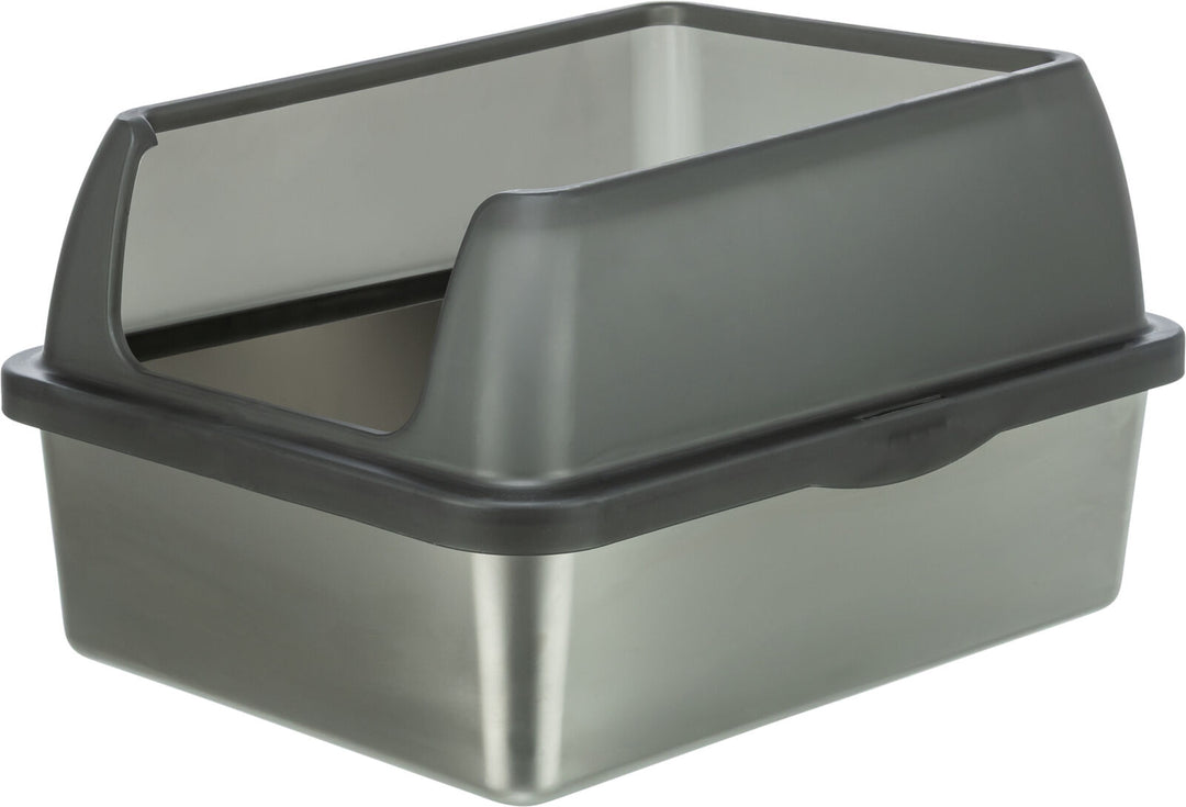 40222 Stainless steel litter tray, with rim, 40 x 29 x 52 cm, grey
