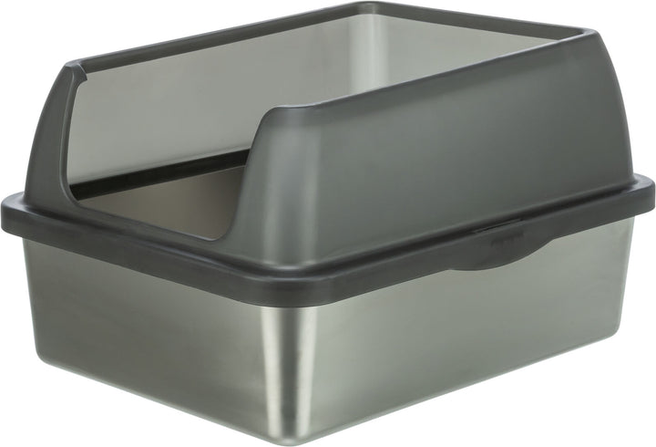 40222 Stainless steel litter tray, with rim, 40 x 29 x 52 cm, grey