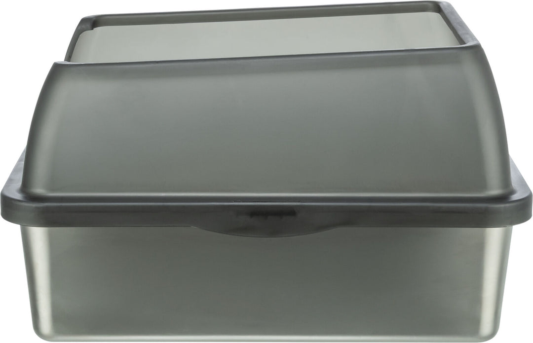 40222 Stainless steel litter tray, with rim, 40 x 29 x 52 cm, grey