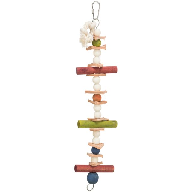 58984 Wooden toy with leather, 28 cm