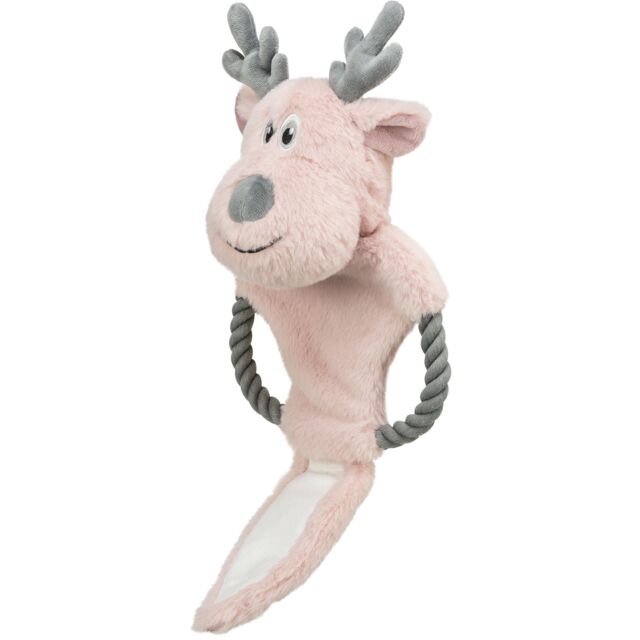 92005 - Xmas Reindeer with Rope, Plush/cotton 47cm