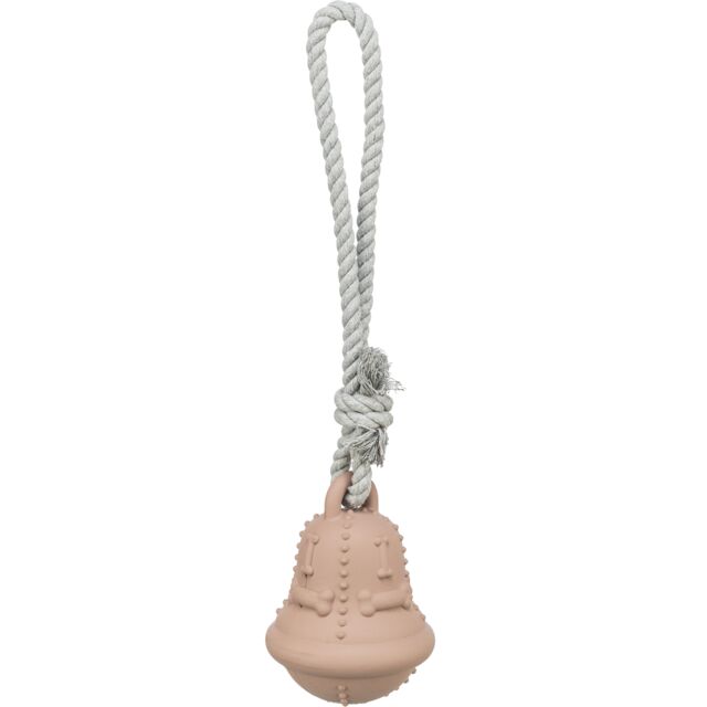 92018 - Xmas Bell With Rope 12/36cm Beige