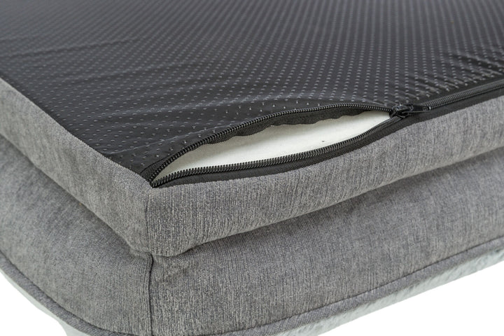 Lino vital bed, square, grey/light grey