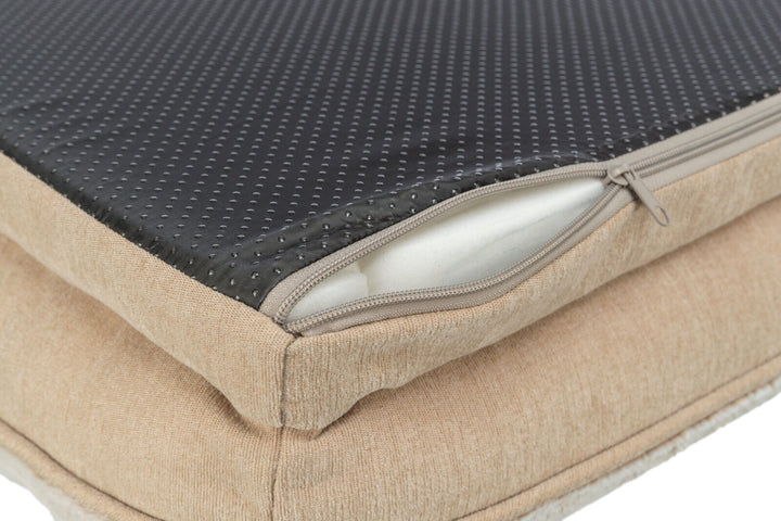 Lino vital bed, square,  beige