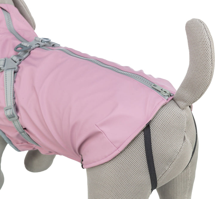 Pontis Rain coat with harness, pink