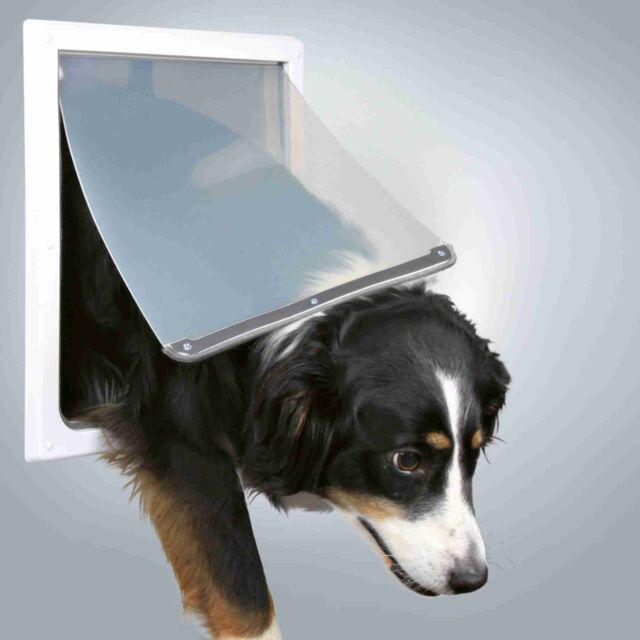Dog flap, 2 ways, M-XL: 39 x 45 cm, white - 63879