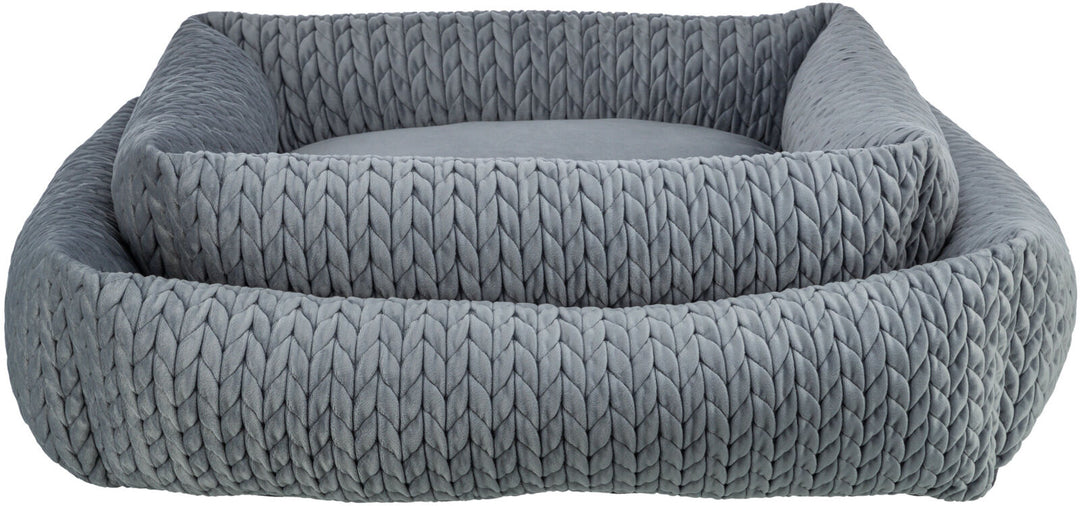 Livia bed, square,  grey