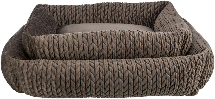 Livia bed, square,  brown