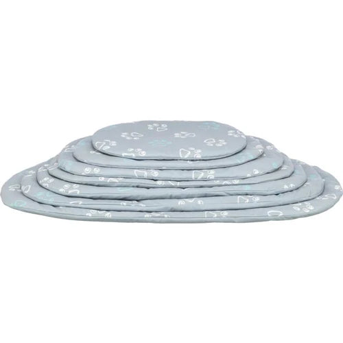 377116 Jimmy cushion, cotton look, oval, 86 x 56 cm, light grey