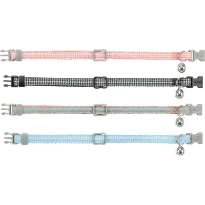 41432 - Cat collar, Houndstooth  20-30cm/10mm Various