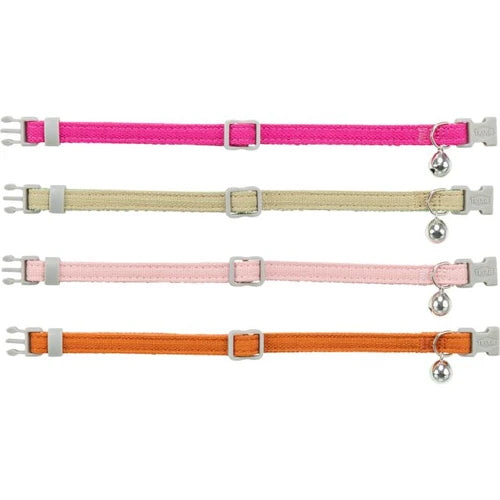 41434 - Cat collar, cotton look, 20-30cm/10mm Various