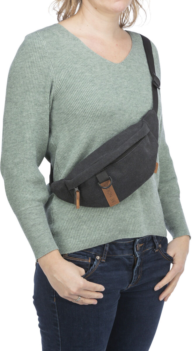 28860 BE NORDIC sling bag, pocket: 24 - 11 - 8 cm, belt: 50-165 cm, black