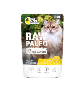 Raw Paleo Cat Pouches, 100g - Sterilised (Chicken)