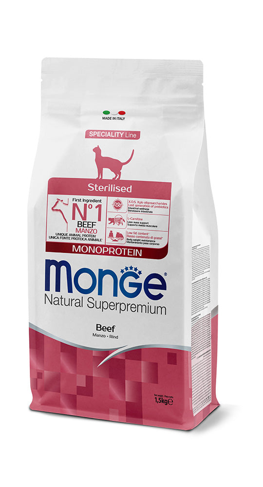 Monge Cat dry, Sterilised Beef, 1.5 kg