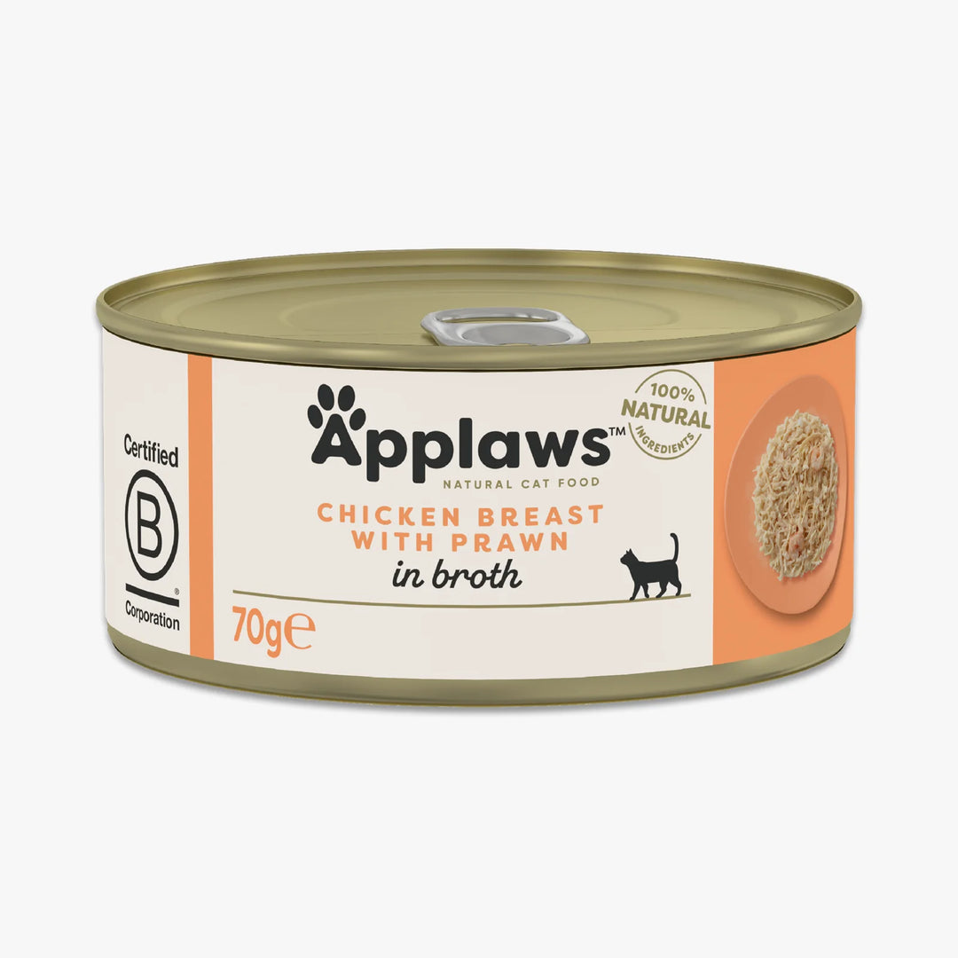 Applaws cat tin Chicken &amp; Prawn in Broth, 70g