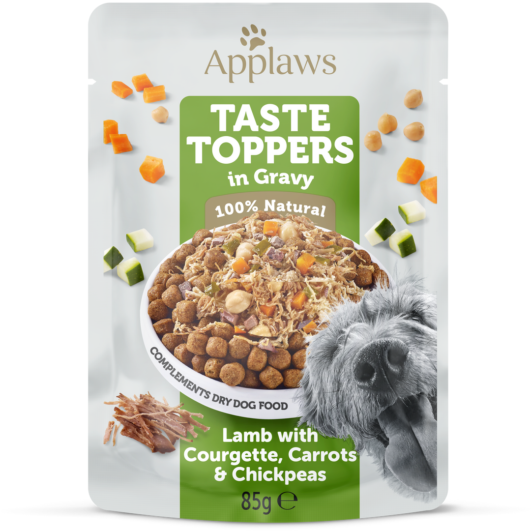 Applaws Tasty Toppers dog Pouch, Lamb, Carrot, Chickpeas  in Broth, 85g