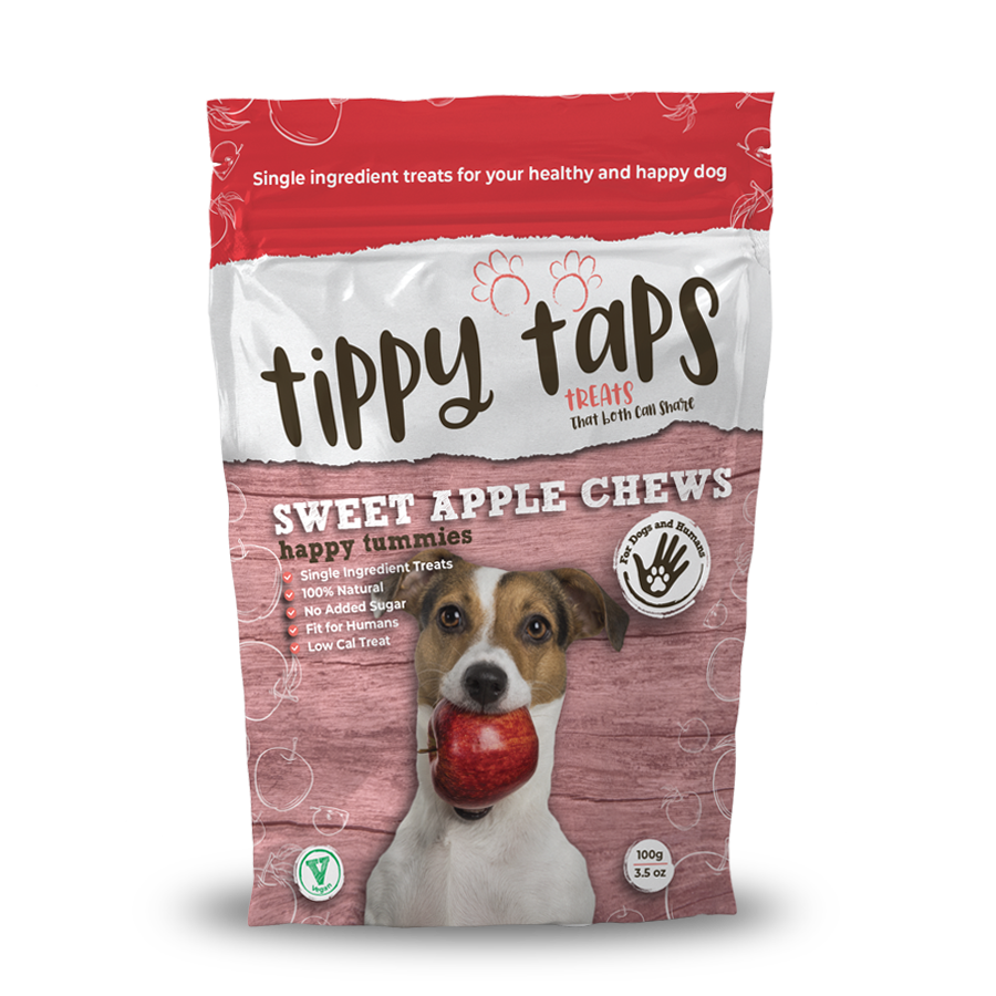 Sweet Apple Chews - Tippy Taps 100% natural dog treats 100g