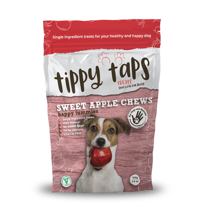 Sweet Apple Chews - Tippy Taps 100% natural dog treats 100g