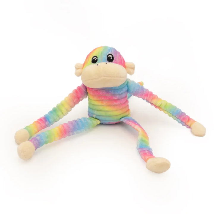Zippy Paws - Spencer the Crinkle Monkey - Small Rainbow 2 pack
