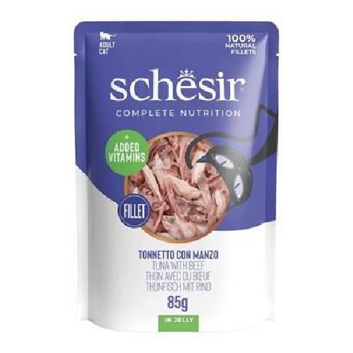 Schesir Cat Pouches Complete, 85g - Tuna beef in jelly
