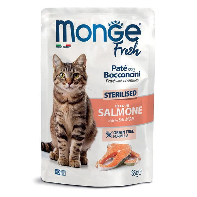Monge Adult Pouches Fresh Sterilized Salmon - 85g