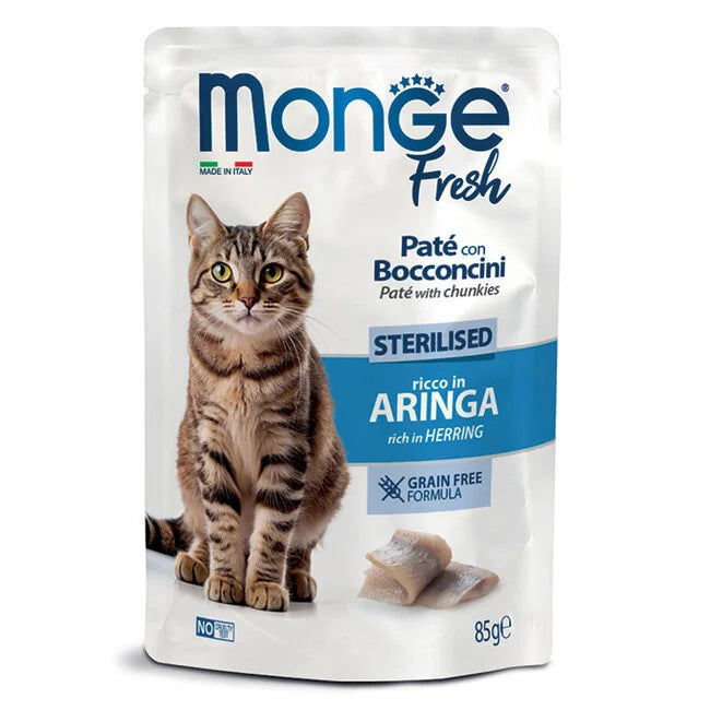 Monge Adult Pouches Fresh Sterilized Herring - 85g