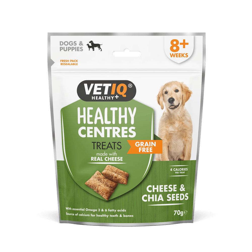Vet Iq Grain Free Healthy Centres with cheese and chia, 70g
